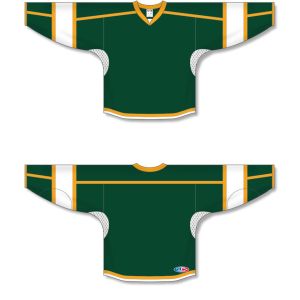 Athletic Knit H7000-439 Select Hockey Jersey - Dark Green/White/Gold - Full