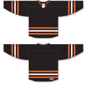 Athletic Knit H8000-223 Select Hockey Jersey - Black/Orange/White - Full