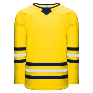 Athletic Knit H8000-255 Select Hockey Jersey - Maize/Navy/White - Primary