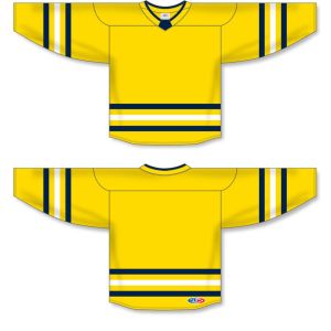 Athletic Knit H8000-255 Select Hockey Jersey - Maize/Navy/White - Full