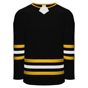 Athletic Knit H8000-345 Select Hockey Jersey - Black/Tuscan Gold/White - Primary