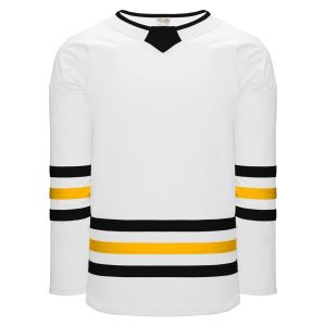Athletic Knit H8000-353 Select Hockey Jersey - White/Black/Tuscan Gold - Primary