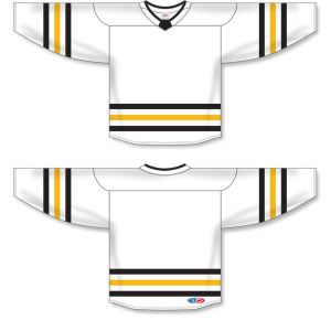 Athletic Knit H8000-353 Select Hockey Jersey - White/Black/Tuscan Gold - Full