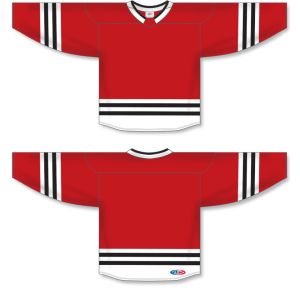 Athletic Knit H8000-414 Select Hockey Jersey - Red/White/Black - Full