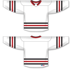 Athletic Knit H8000-415 Select Hockey Jersey - White/Black/Red - Full