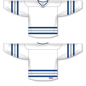 Athletic Knit H8000-455 Select Hockey Jersey - White/Royal/Grey - Full