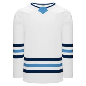 Athletic Knit H8000-474 Select Hockey Jersey - White/Navy/Sky - Primary