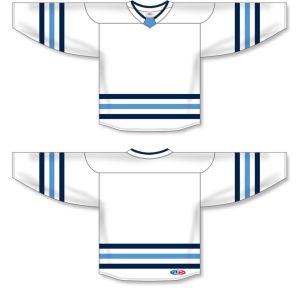 Athletic Knit H8000-474 Select Hockey Jersey - White/Navy/Sky - Full