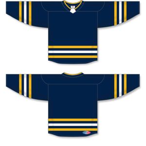 Athletic Knit H8000-766 Select Hockey Jersey - Navy/Tuscan Gold/White - Full