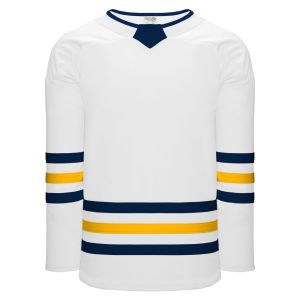 Athletic Knit H8000-767 Select Hockey Jersey - White/Navy/Tuscan Gold - Primary