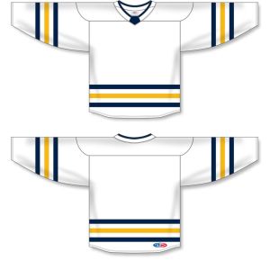 Athletic Knit H8000-767 Select Hockey Jersey - White/Navy/Tuscan Gold - Full