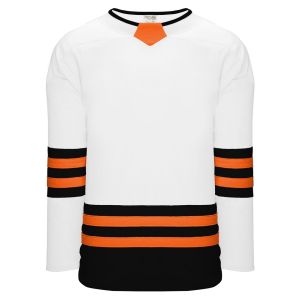 Athletic Knit H8000-833 Select Hockey Jersey - White/Black/Orange - Primary
