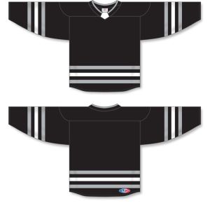Athletic Knit H8000-918 Select Hockey Jersey - Black/Grey/White - Full