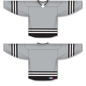 Athletic Knit H8000-973 Select Hockey Jersey - Grey/Black/White - Full