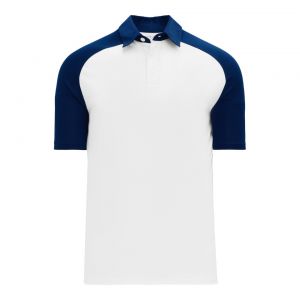 A1815 Apparel Polo Shirt - White/Navy - Front