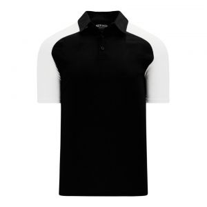 A1815 Apparel Polo Shirt - Black/White - Front