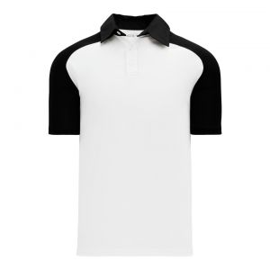 A1815 Apparel Polo Shirt - White/Black - Front