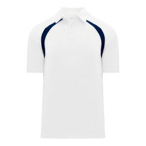 A1820 Apparel Polo Shirt - White/Navy - Front