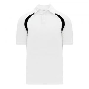A1820 Apparel Polo Shirt - White/Black - Front