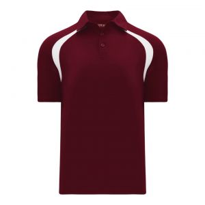 A1820 Apparel Polo Shirt - Maroon/White - Front