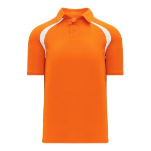 A1820 Apparel Polo Shirt - Orange/White - Front