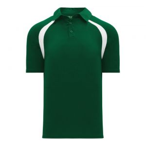 A1820 Apparel Polo Shirt - Dark Green/White - Front