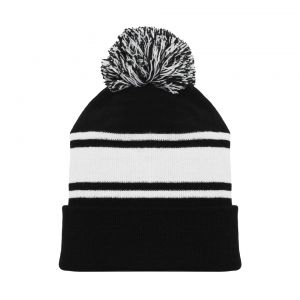 A1830 Hockey Toque - Black/White - Front