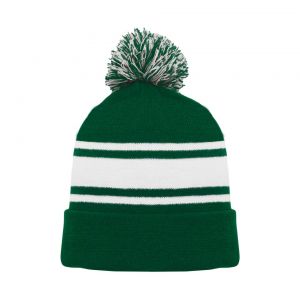 A1830 Hockey Toque - Dark Green/White - Front