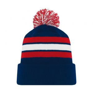 A1830 Hockey Toque - Navy/Red/White - Front