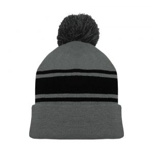 A1830 Hockey Toque - Heather Charcoal/Black - Front