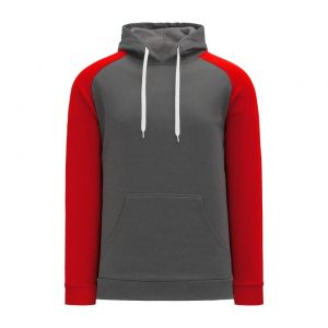 A1840 Apparel Sweatshirt - Heather Charcoal/Red - Front