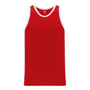 B1325 League Basketball Jersey - Red/White - Front
