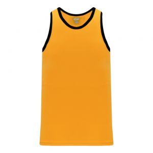 B1325 League Basketball Jersey - Gold/Black - Front