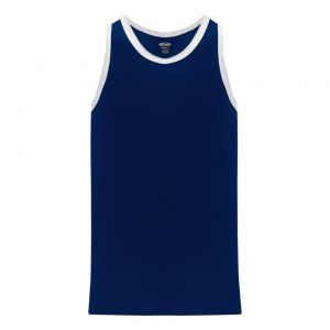 B1325 League Basketball Jersey - Navy/White - Front