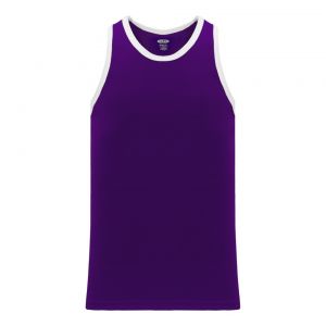 B1325 League Basketball Jersey - Purple/White - Front