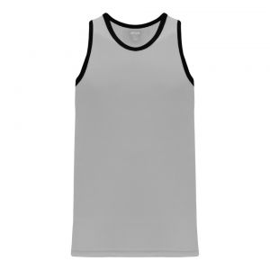 B1325 League Basketball Jersey - Grey/Black - Front