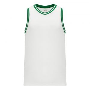 B1710 Pro Basketball Jersey - White/Kelly - Front