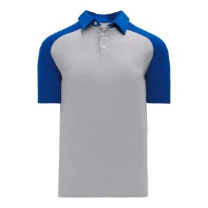 Athletic Knit A1815-922 Apparel Polo Shirt - Heather Grey/Royal - Primary