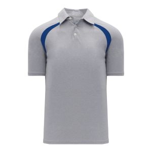 Athletic Knit A1820-922 Apparel Polo Shirt - Heather Grey/Royal - Primary