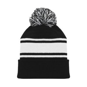 Athletic Knit A1830-221 Hockey Toque - Black And White - Primary