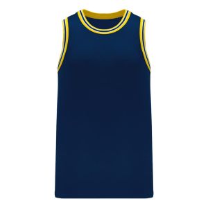 Athletic Knit B1710-273 Pro Basketball Jersey - Navy/Maize/White - Primary