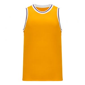 B1710 Pro Basketball Jersey - Gold/Purple/White - Front