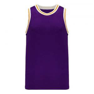 B1710 Pro Basketball Jersey - Purple/Gold/White - Front