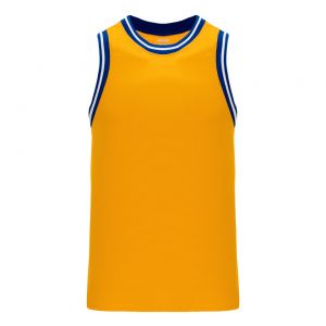 B1710 Pro Basketball Jersey - Gold/Royal/White - Front