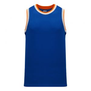 B1710 Pro Basketball Jersey - Royal/Orange/White/Grey - Front