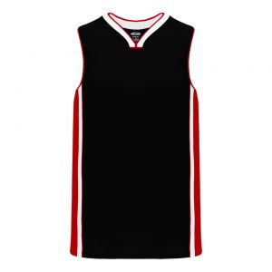B1715 Pro Basketball Jersey - Black/Red/White - Front