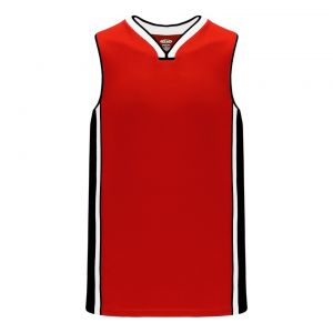 B1715 Pro Basketball Jersey - Red/Black/White - Front