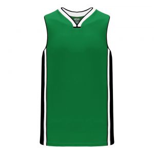 B1715 Pro Basketball Jersey - Kelly/White/Black - Front