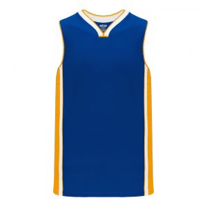 B1715 Pro Basketball Jersey - Royal/White/Gold - Front