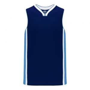B1715 Pro Basketball Jersey - Navy/Sky/White - Front